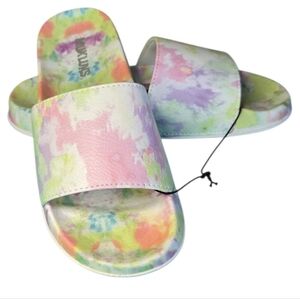 Muk Luks Pool Party Women's Tie-Dye Slide Sandals -